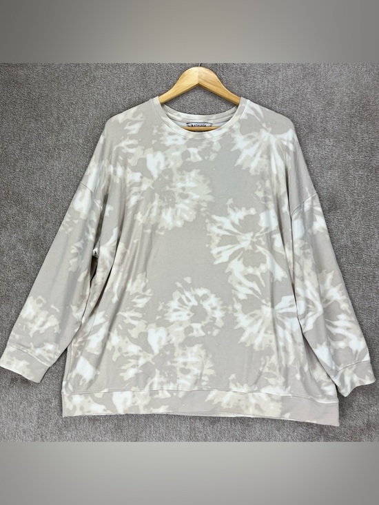 Athleta Tops - Athleta Balance Printed Pullover Sweatshirt Women 1X Taupe Tie-Dye Soft Stretch